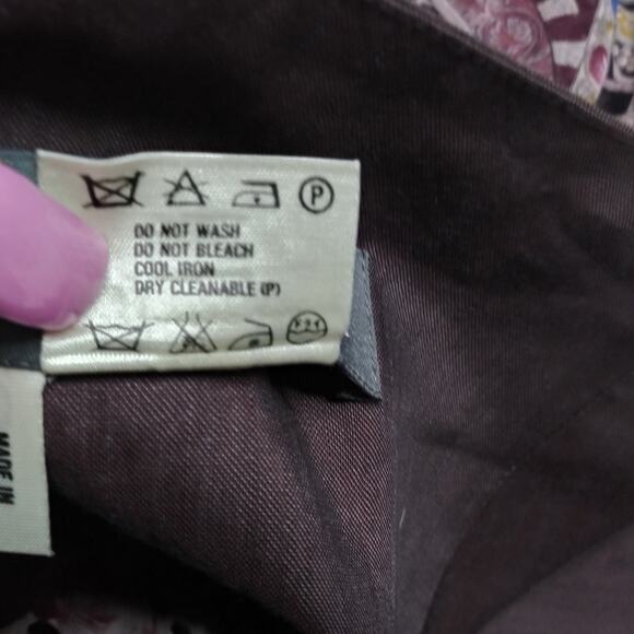 Crisca 80s Printed Georgette Palazzo High Waisted Wide Leg Boho Pants Size Small - Picture 10 of 10